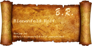 Bienenfeld Rolf névjegykártya
